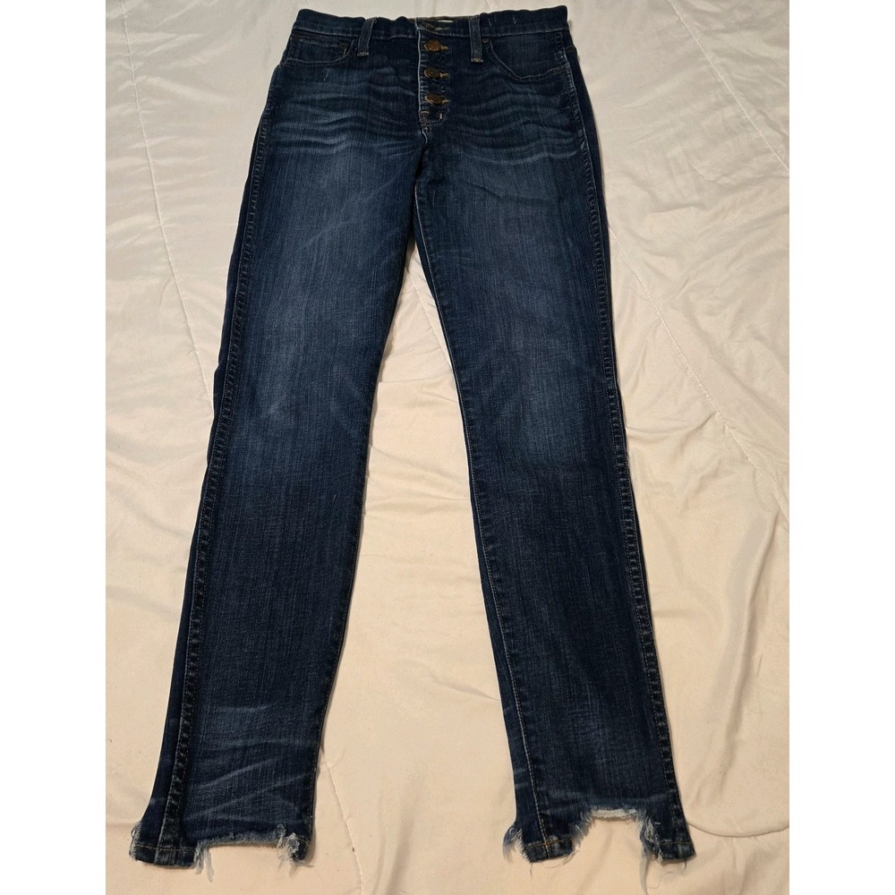 Madewell Women's High Rise Button Fly Skinny Stretch Denim Jeans Size 26
